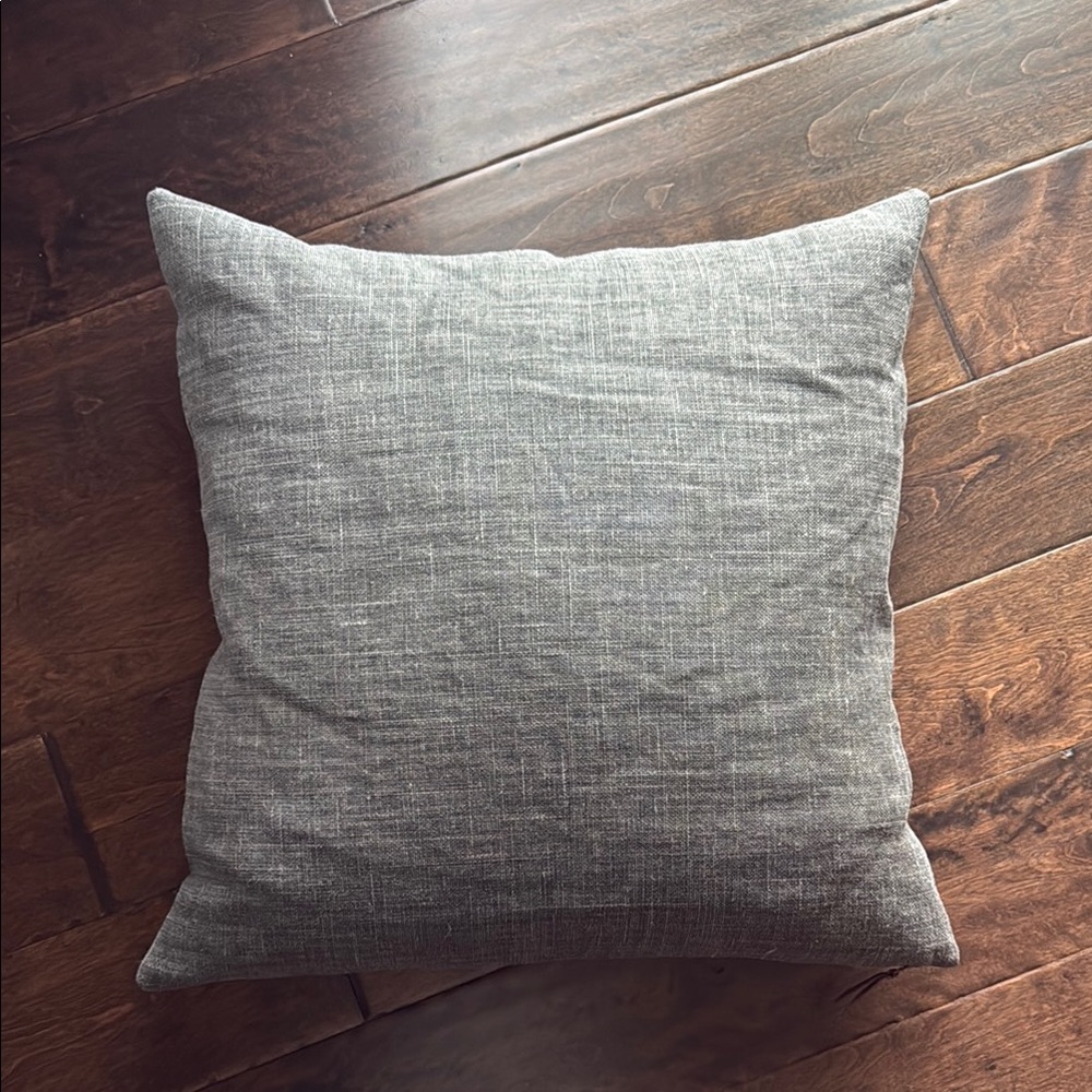 Pottery Barn Gray Belgian Linen Throw Pillow Cover 24x24